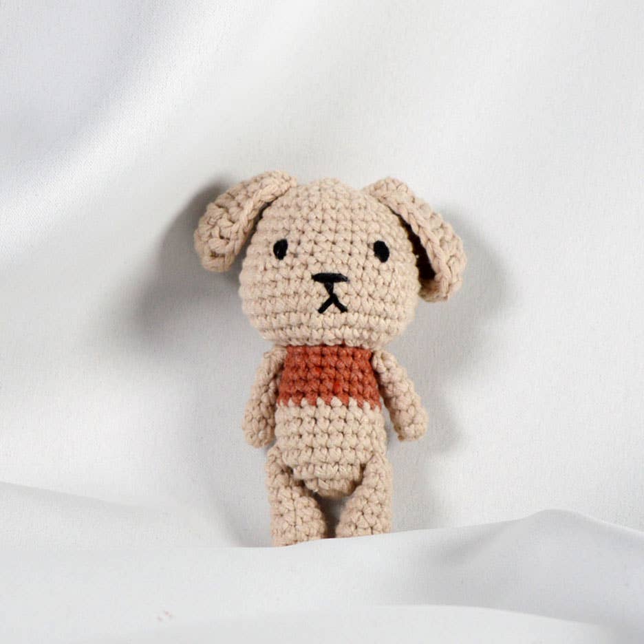 Knitty Critters Pouch Pals 3 - Paws Peter Dog Amigurumi Crochet Kit image 0