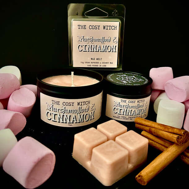 The Cosy Witch Marshmallow and Cinnamon Candle / Wax Melt image 0