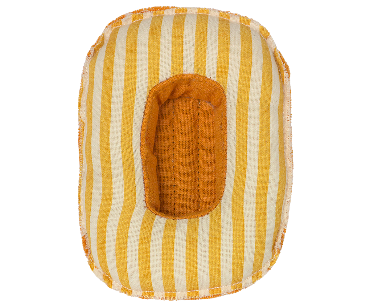 Maileg Rubber Boat, Small Mouse - Yellow Stripe at Bibelot Leek