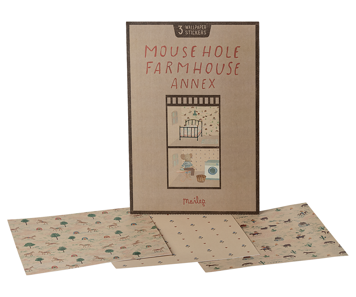 Maileg Wallpaper, Mouse Hole Farmhouse - Annex at Bibelot Leek
