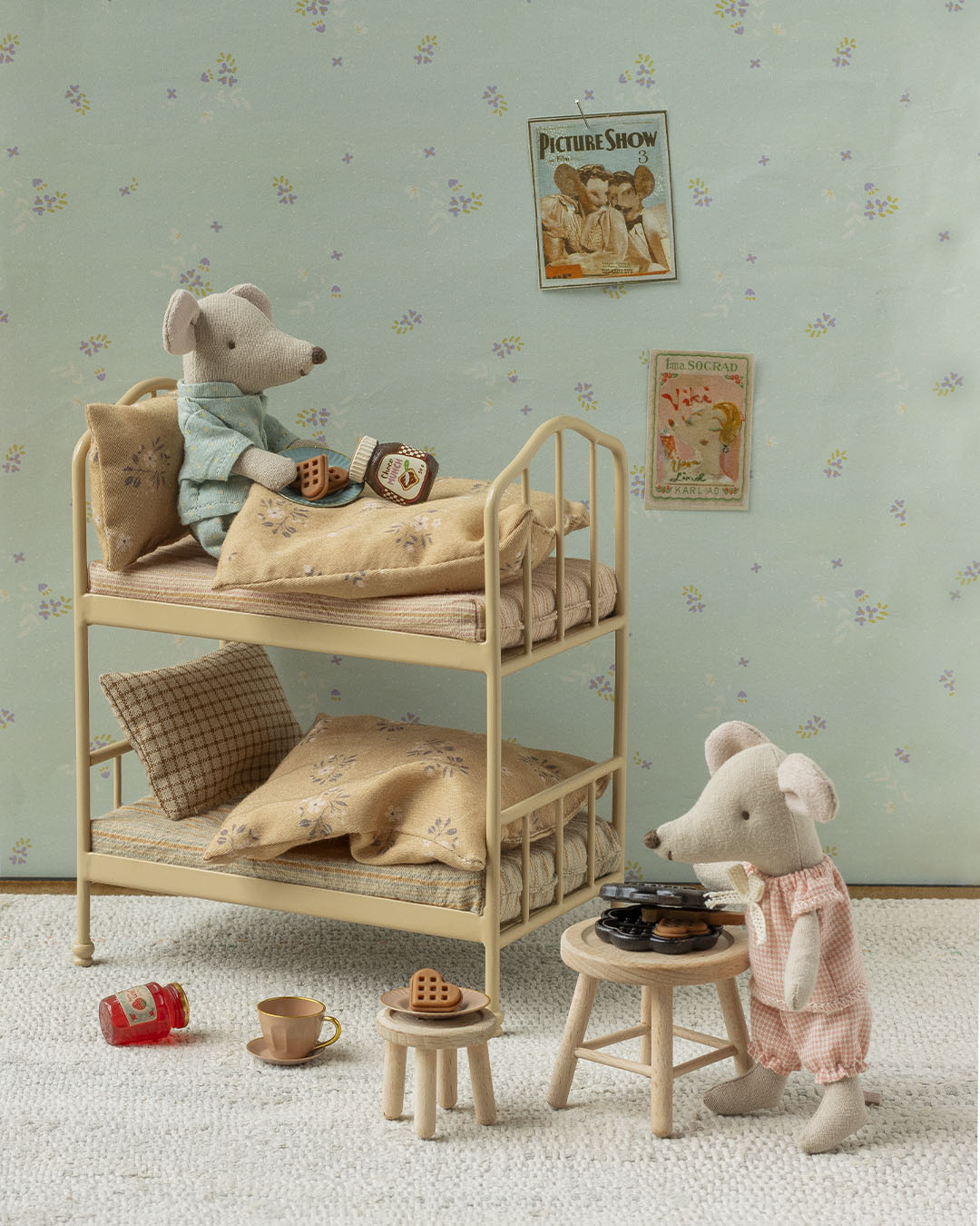Maileg Bunk Bed, Mouse - Wheat at Bibelot leek UK Stockist