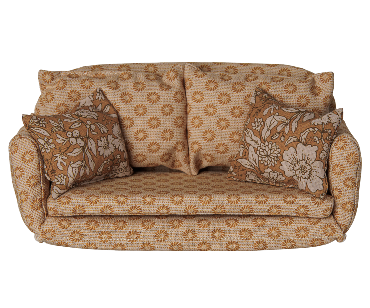 Maileg Sofa Bed, Mouse, Large - Ocher at Bibelot Leek UK Stockist