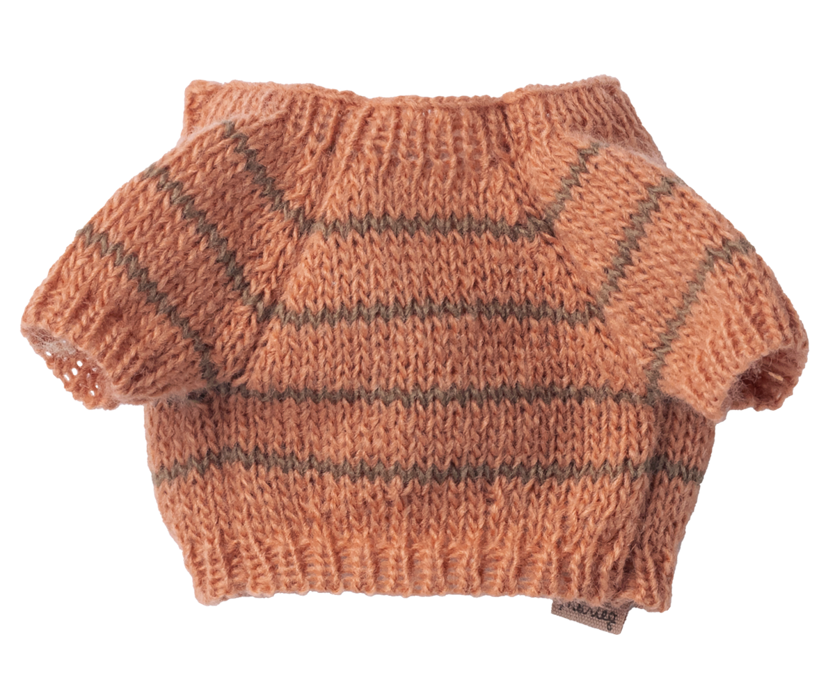 Maileg Puppy Supply, Small, Knitted Sweater - Coral at Bibelot Leek