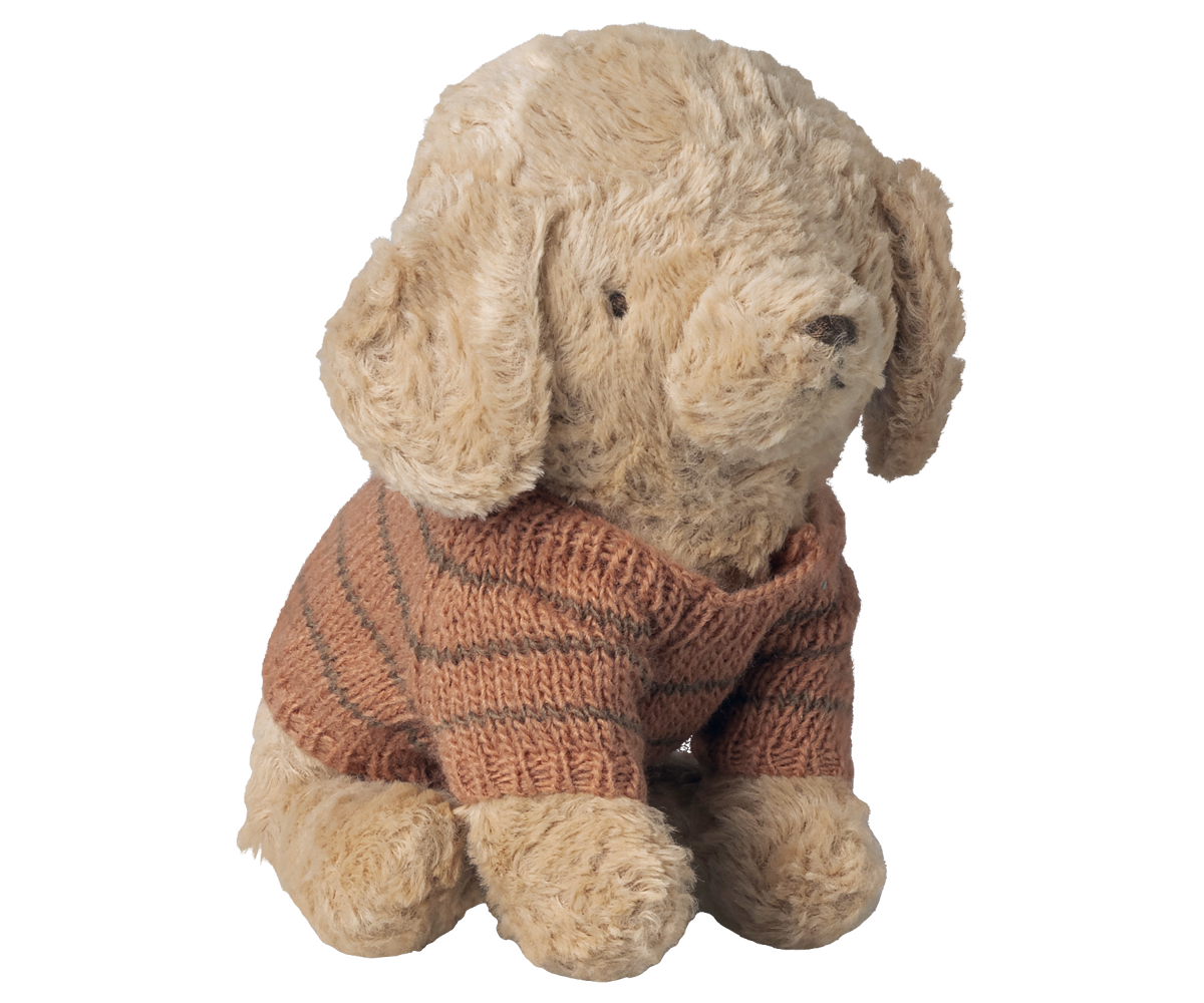 Maileg Puppy Supply, Small, Knitted Sweater - Coral at Bibelot Leek