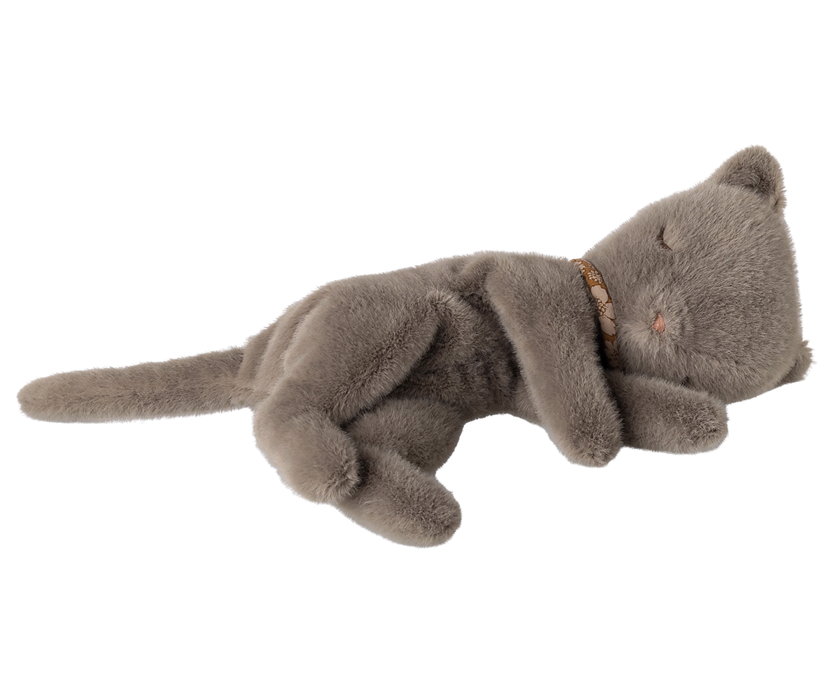 Maileg Sleeping Kitten Plush, Small - Grey at Bibelot Leek, UK Stockist
