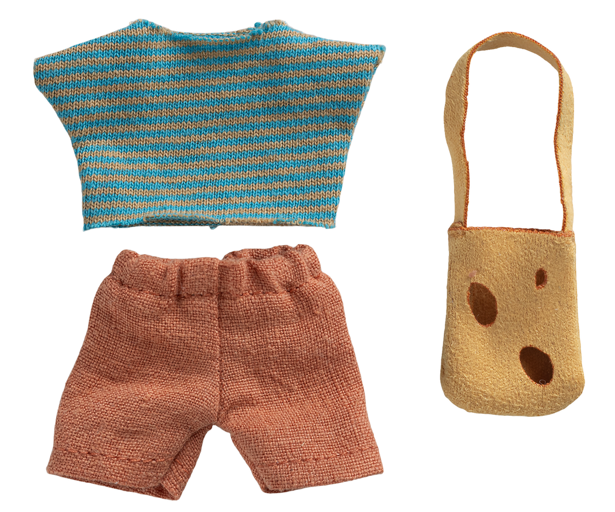 Maileg Clothes and Bag, Little Brother Mouse at Bibelot Leek UK Stockist