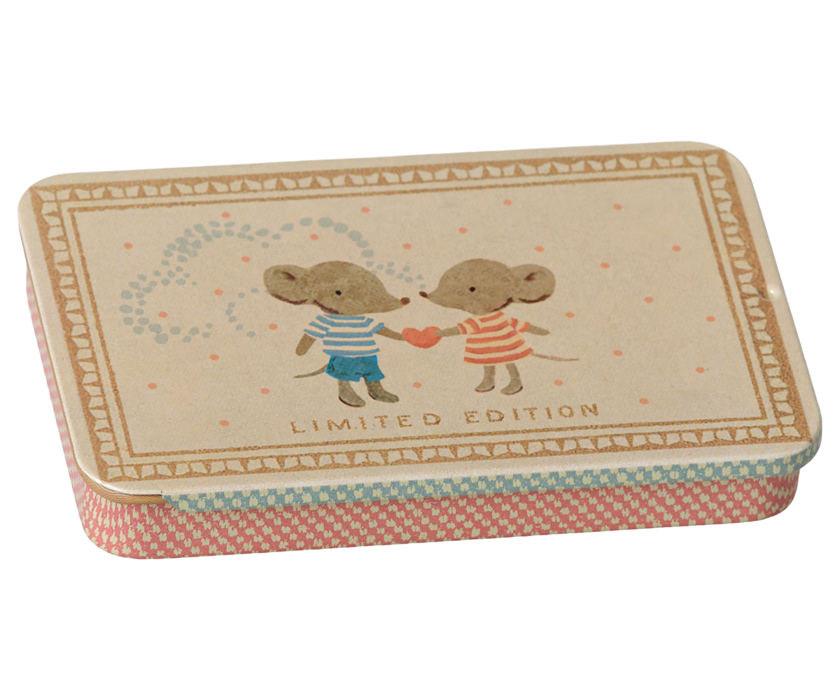 Maileg Metal Box with Sliding Lid - Mice at Bibelot Leek UK Stockist