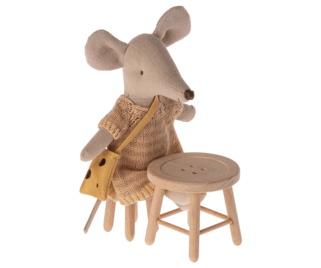 Maileg Table and Stool Set, Mouse image 1