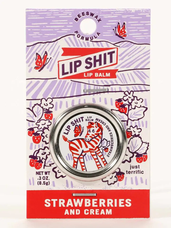 Lip Shit Lip Balm - Strawberries And Cream image 0