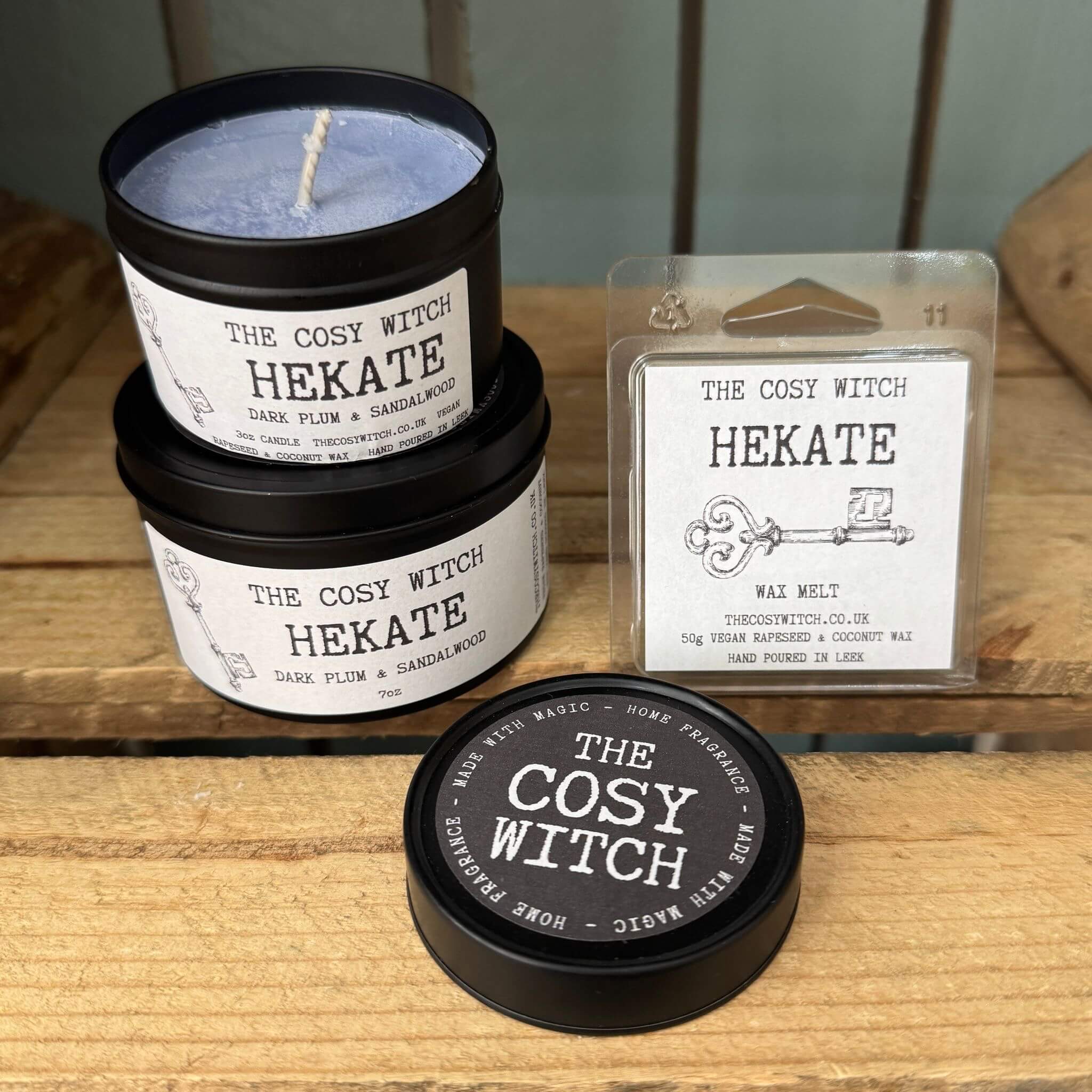 The Cosy Witch Hekate Dark Plum & Sandalwood Candle / Wax Melt image 0