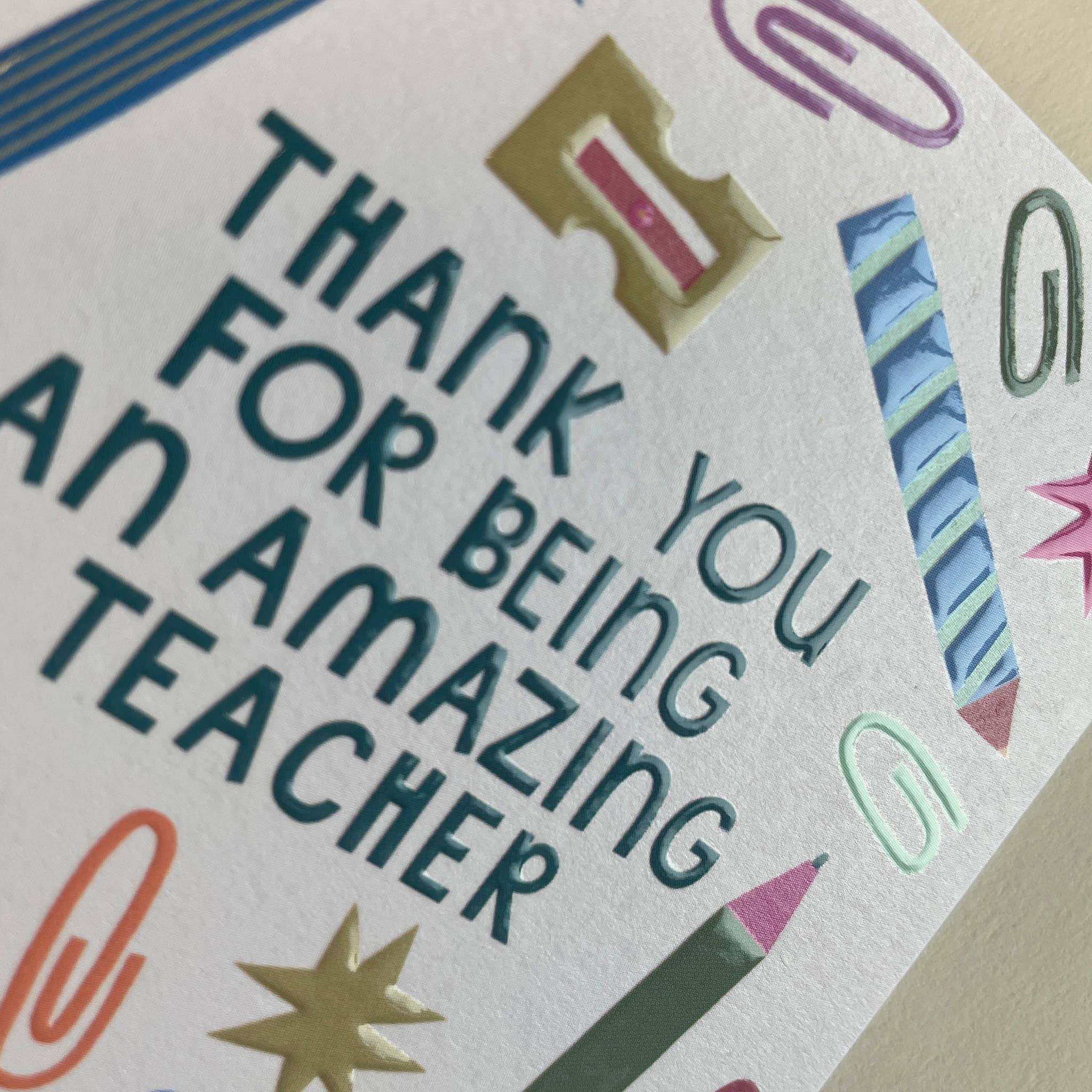 Thank You For Being an Amazing Teacher Card