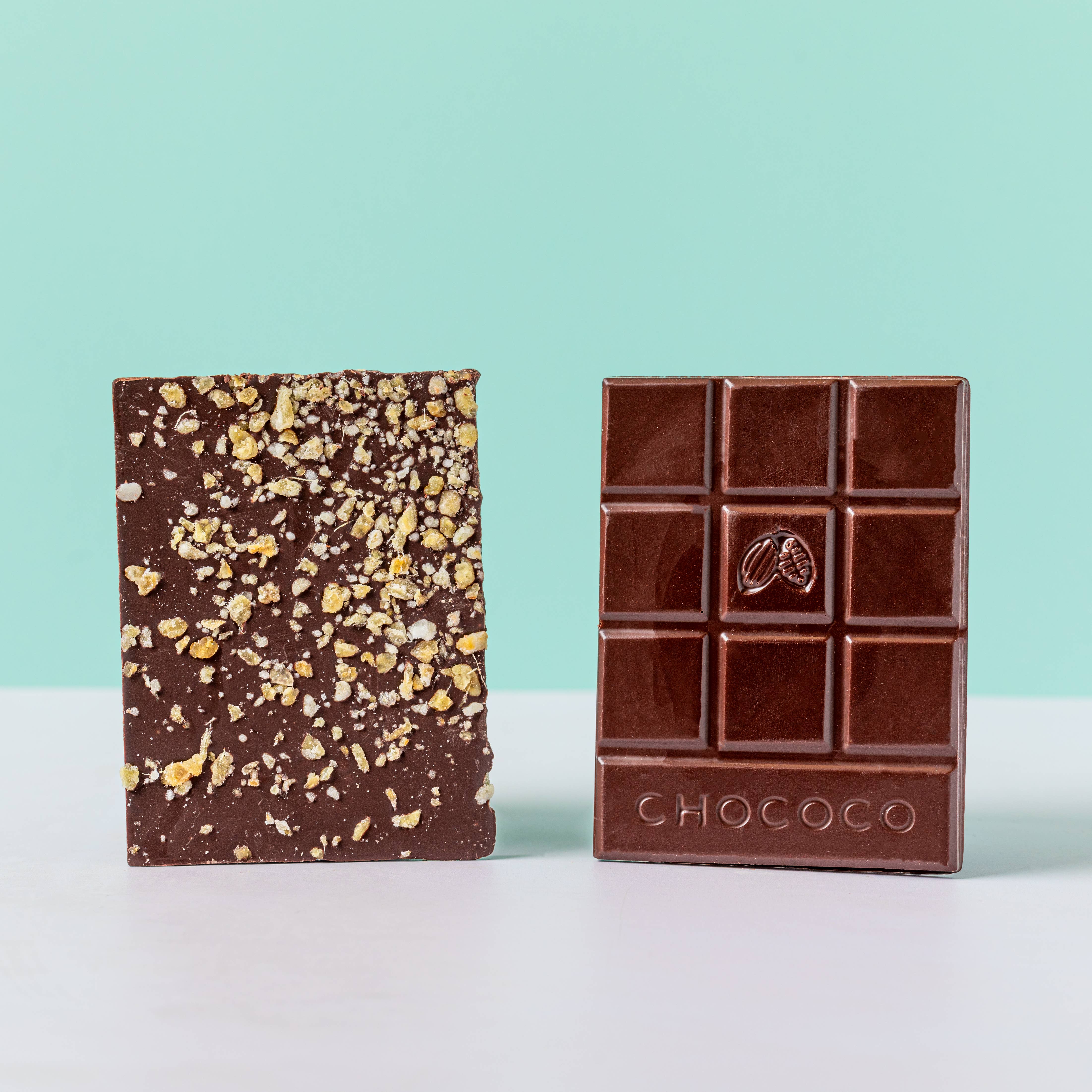 Chococo Glorious Ginger studded 72% Ecuador Chocolate Bar (VEGAN) Bibelot Leek