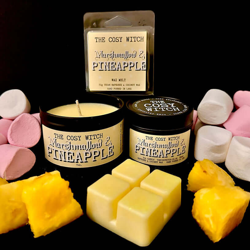 The Cosy Witch Marshmallow and Pineapple Candle / Wax Melt image 0