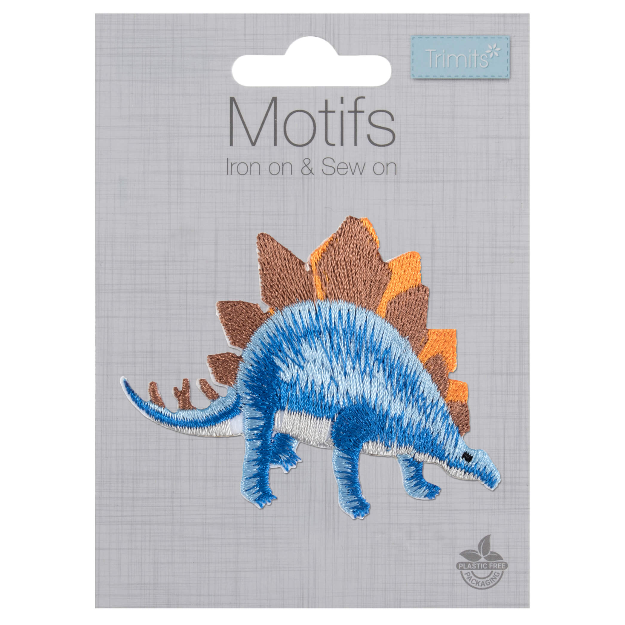 Iron-On Motif: Blue Dinosaur image 1