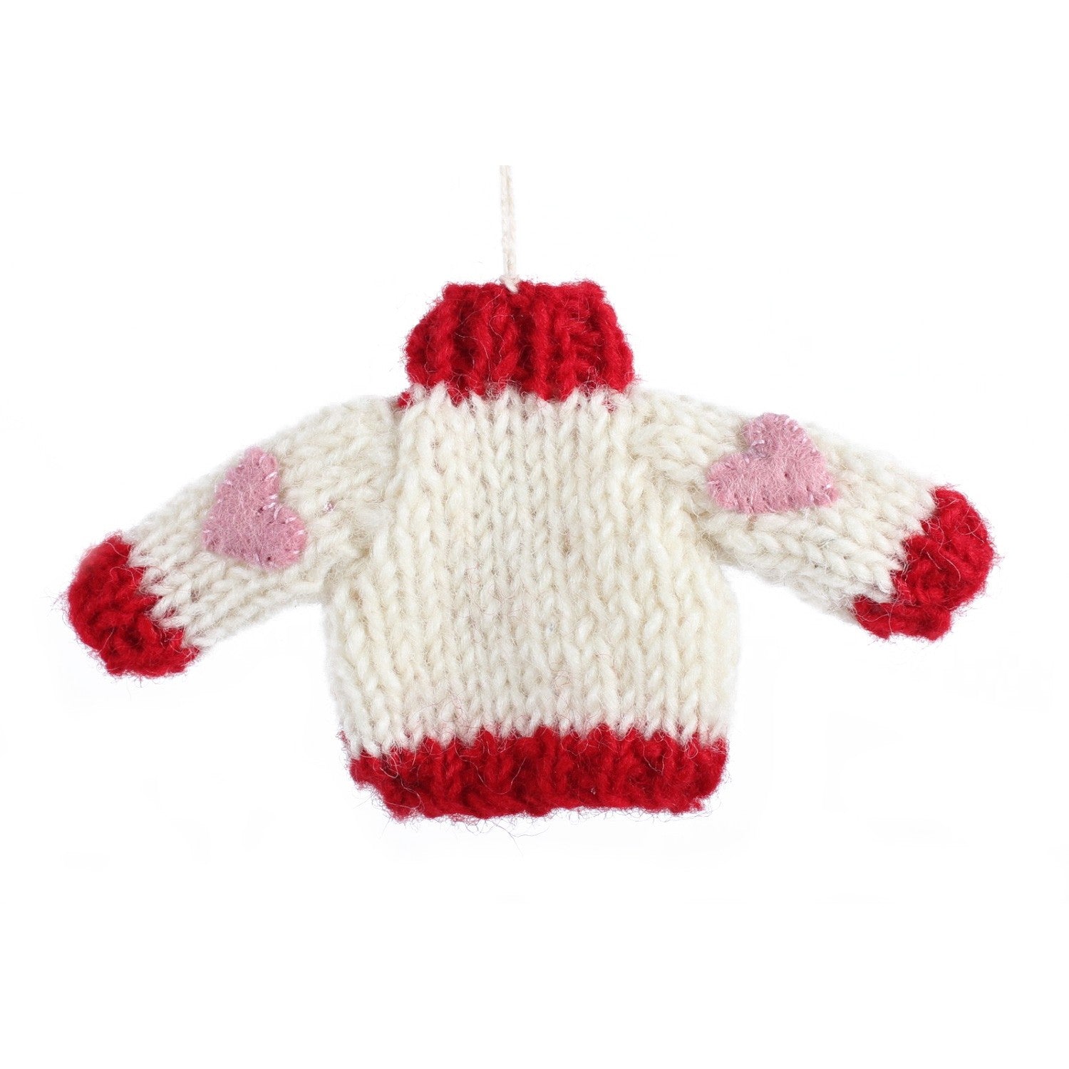 Amica Felt I Love You Knitted Jumper Decoration Bibelot Leek UK Stockist
