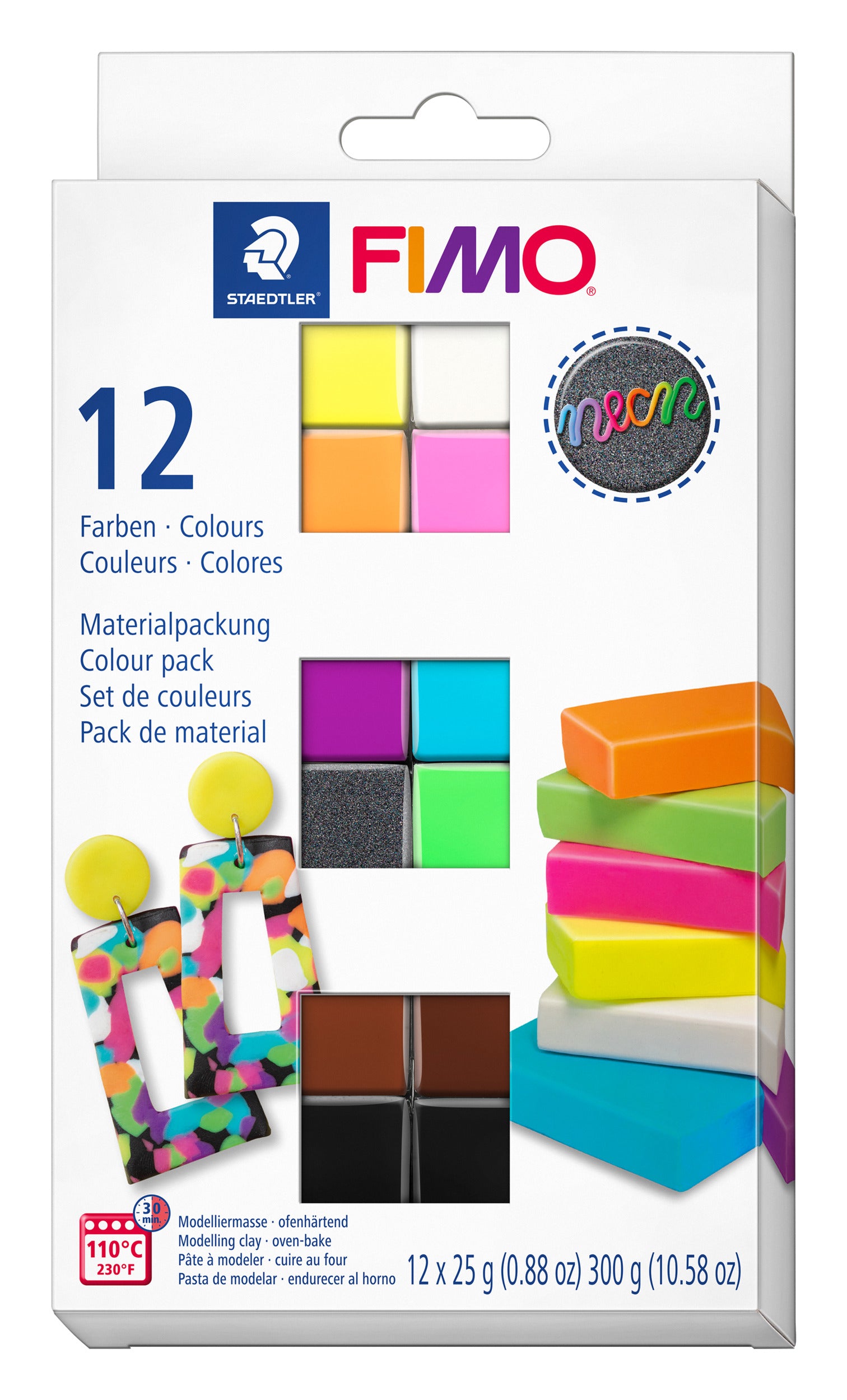 Fimo Neon Effects Mixed Pack of 12 at Bibelot Leek