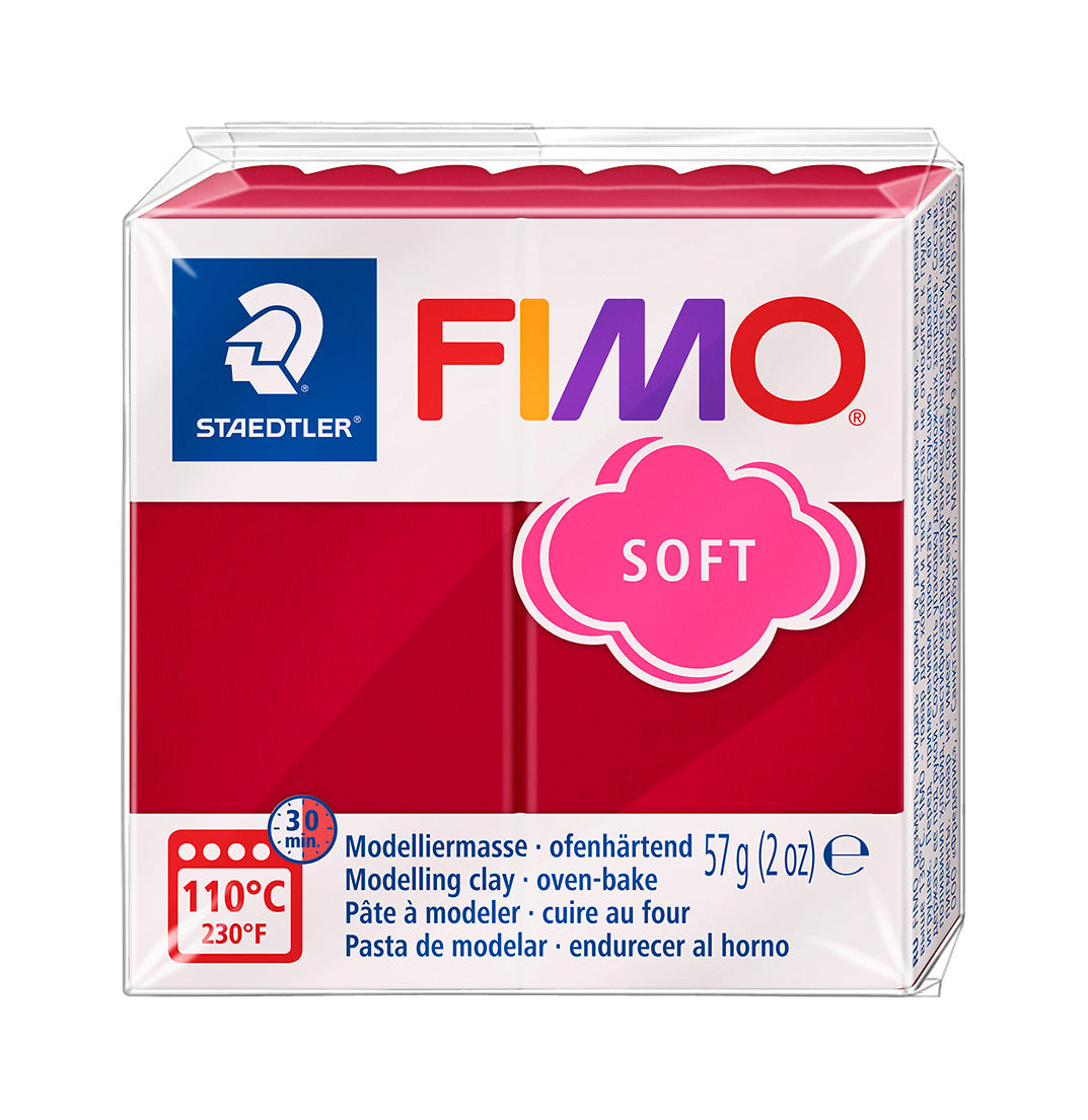 Cherry Red - Fimo Soft 8020-26 - Single 57G at Bibelot Leek