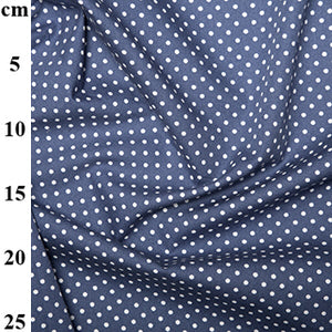 Rose & Hubble copen blue Dotty Cotton Poplin Fabric
