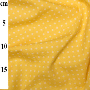 Rose & Hubble yellow Dotty Cotton Poplin Fabric