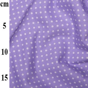 Rose & Hubble lilac Dotty Cotton Poplin Fabric