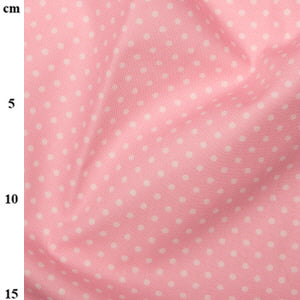 Rose & Hubble pale pink Dotty Cotton Poplin Fabric