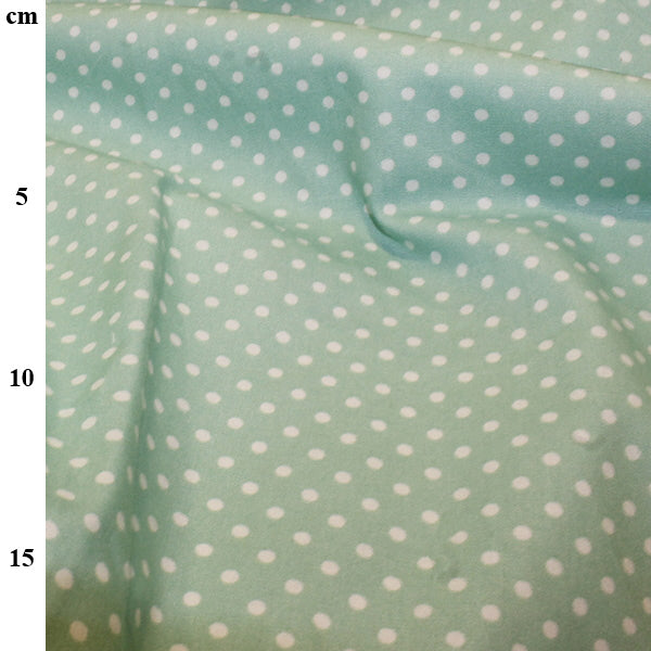 Rose & Hubble pastel green Dotty Cotton Poplin Fabric