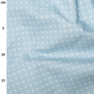 Rose & Hubble powder blue. Dotty Cotton Poplin Fabric