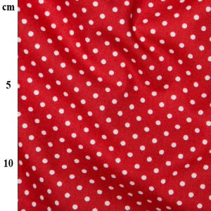 Rose & Hubble red Dotty Cotton Poplin Fabric