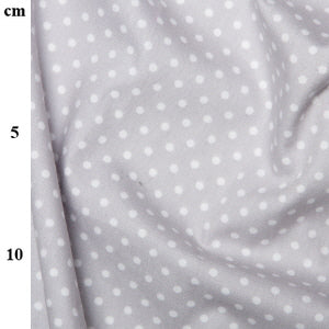 Rose & Hubble silver Dotty Cotton Poplin Fabric