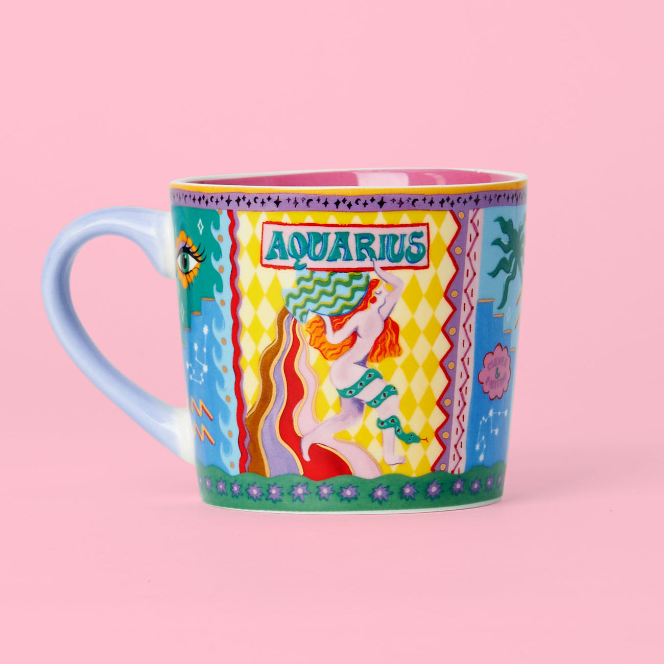 Eleanor Bowmer - Aquarius Zodiac Mug Bibelot Leek UK Stockist