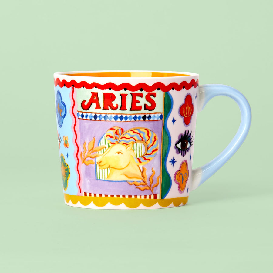 Eleanor Bowmer - Aries Zodiac Mug Bibelot Leek, UK Stockist