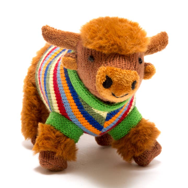 Best Years Knitted Highland Cow Rattle at Bibelot Leek