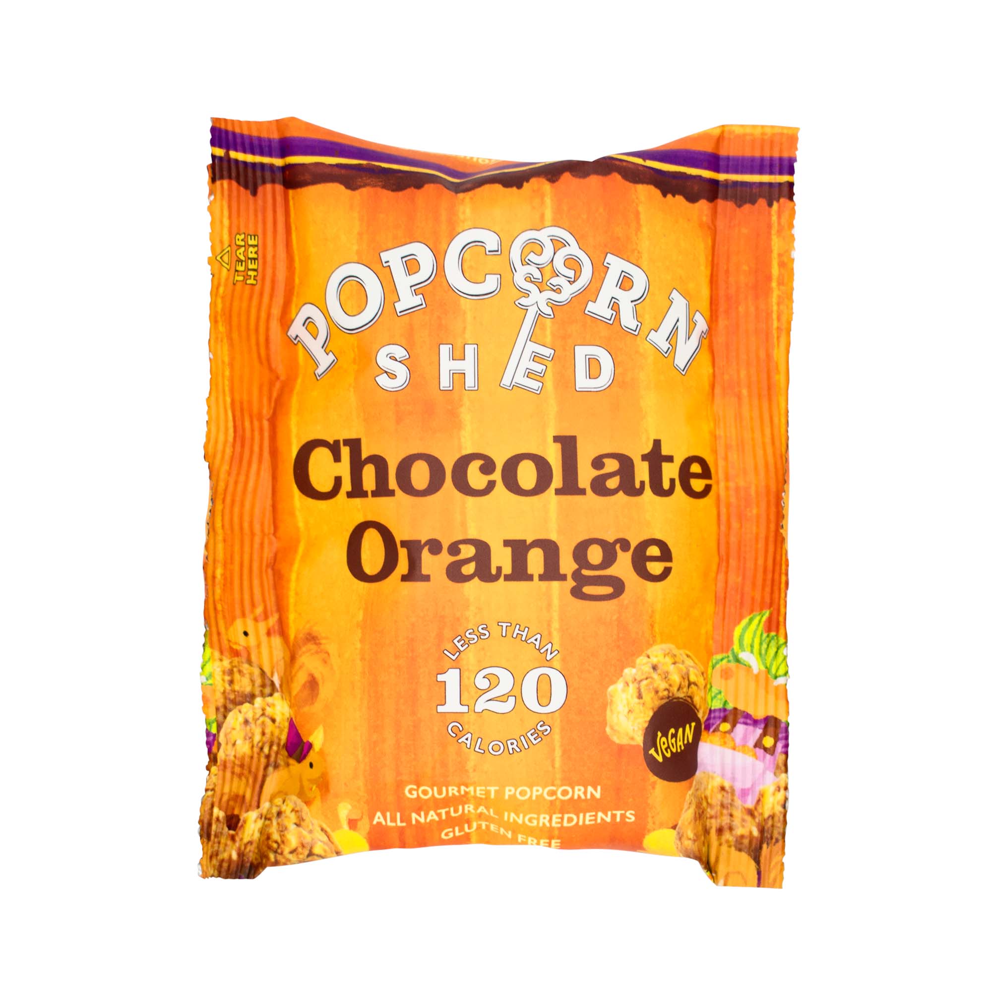 Chocolate Orange Popcorn Snack Pack (Vegan) Popcorn Shed