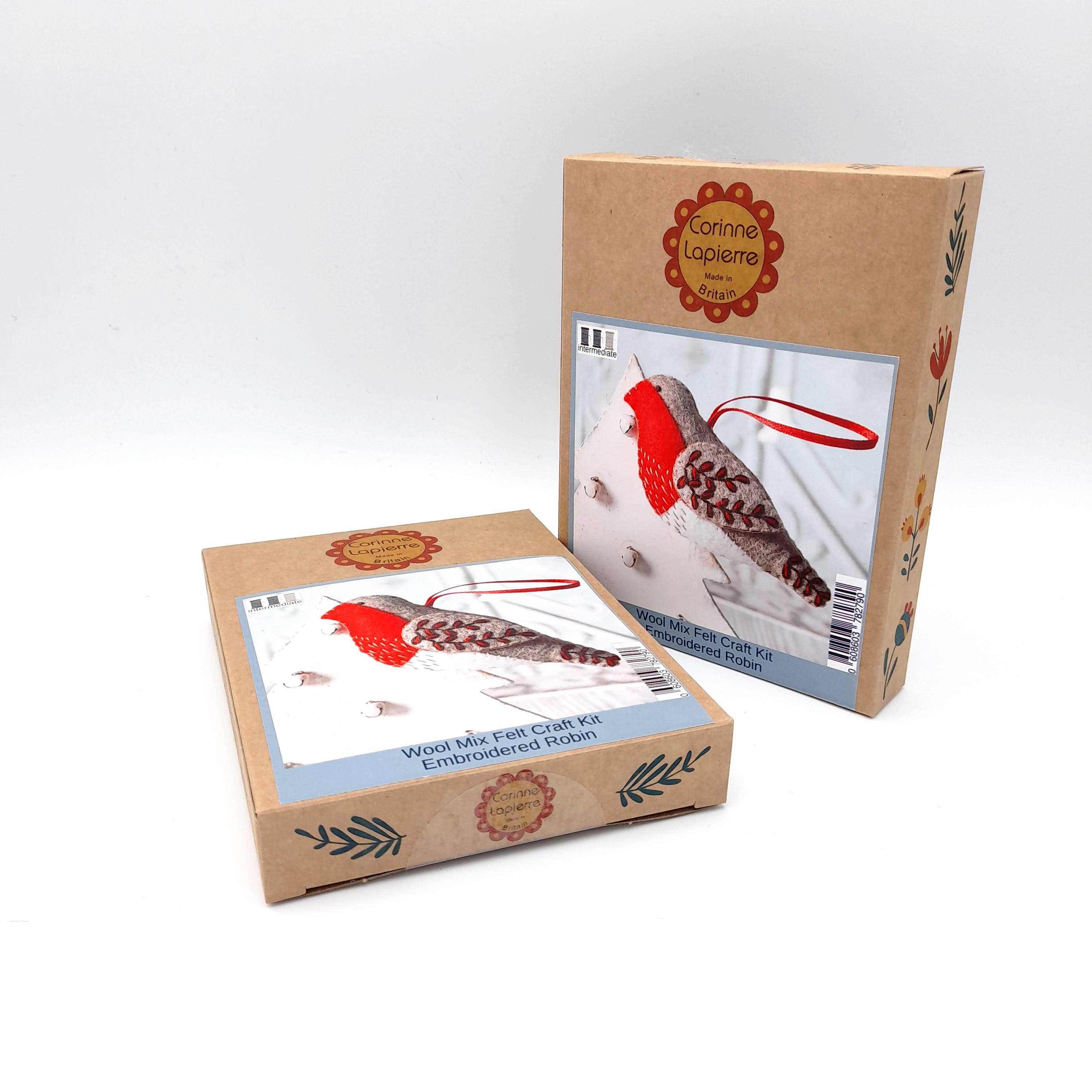 Corinne Lapierre Embroidered Robin Felt Craft Mini Kit