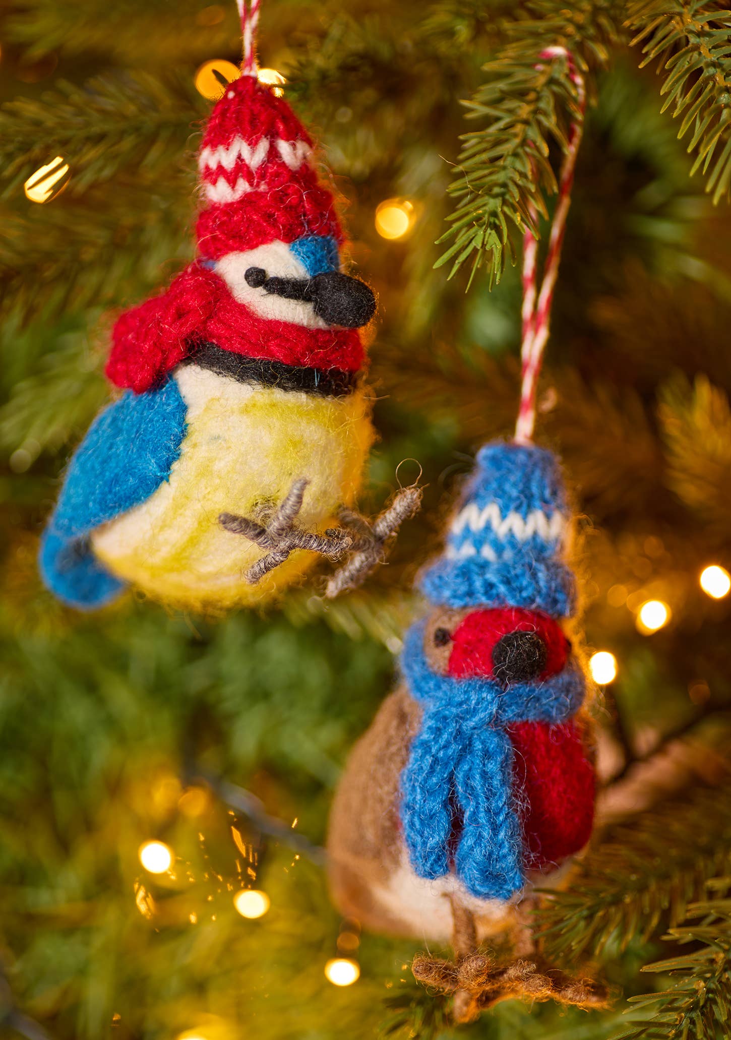 Namaste Fair Trade Cosy Felt Bird Decoration