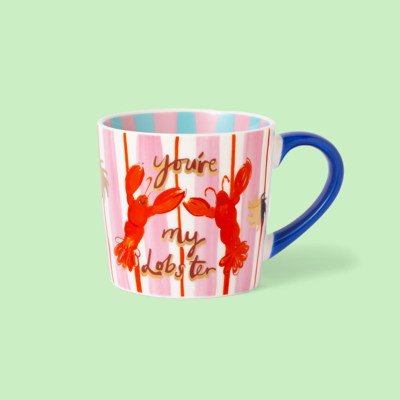Eleanor Bowmer - You're My Lobster Stripe Mug Bibelot Leek UK Stockist