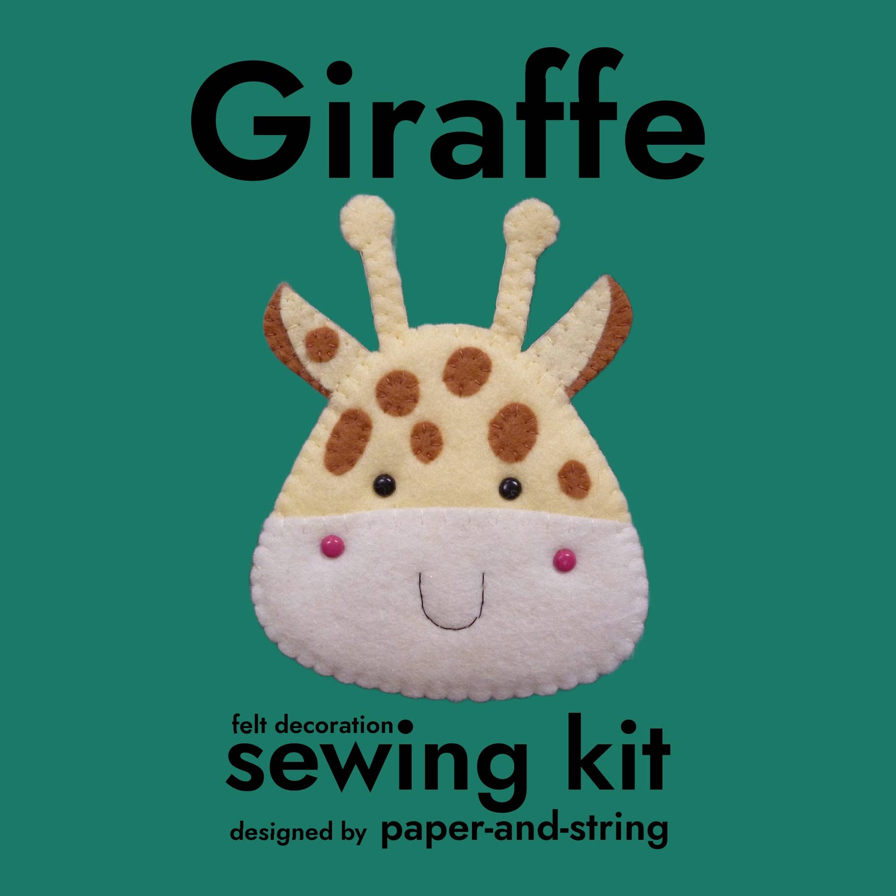 Paper and String Giraffe Felt Decoration Sewing Kit at Bibelot, Leek