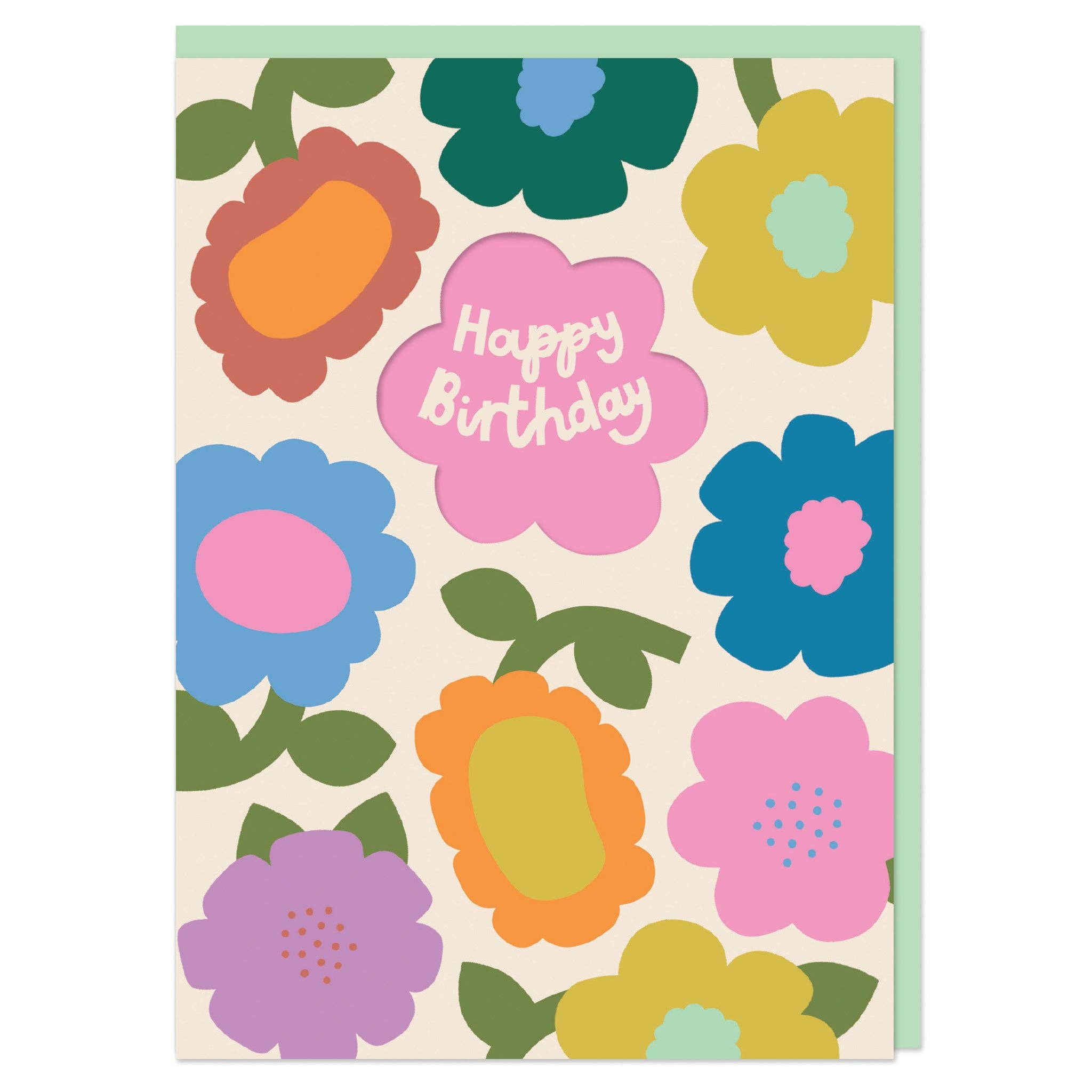 Happy Birthday Floral Greeting Card