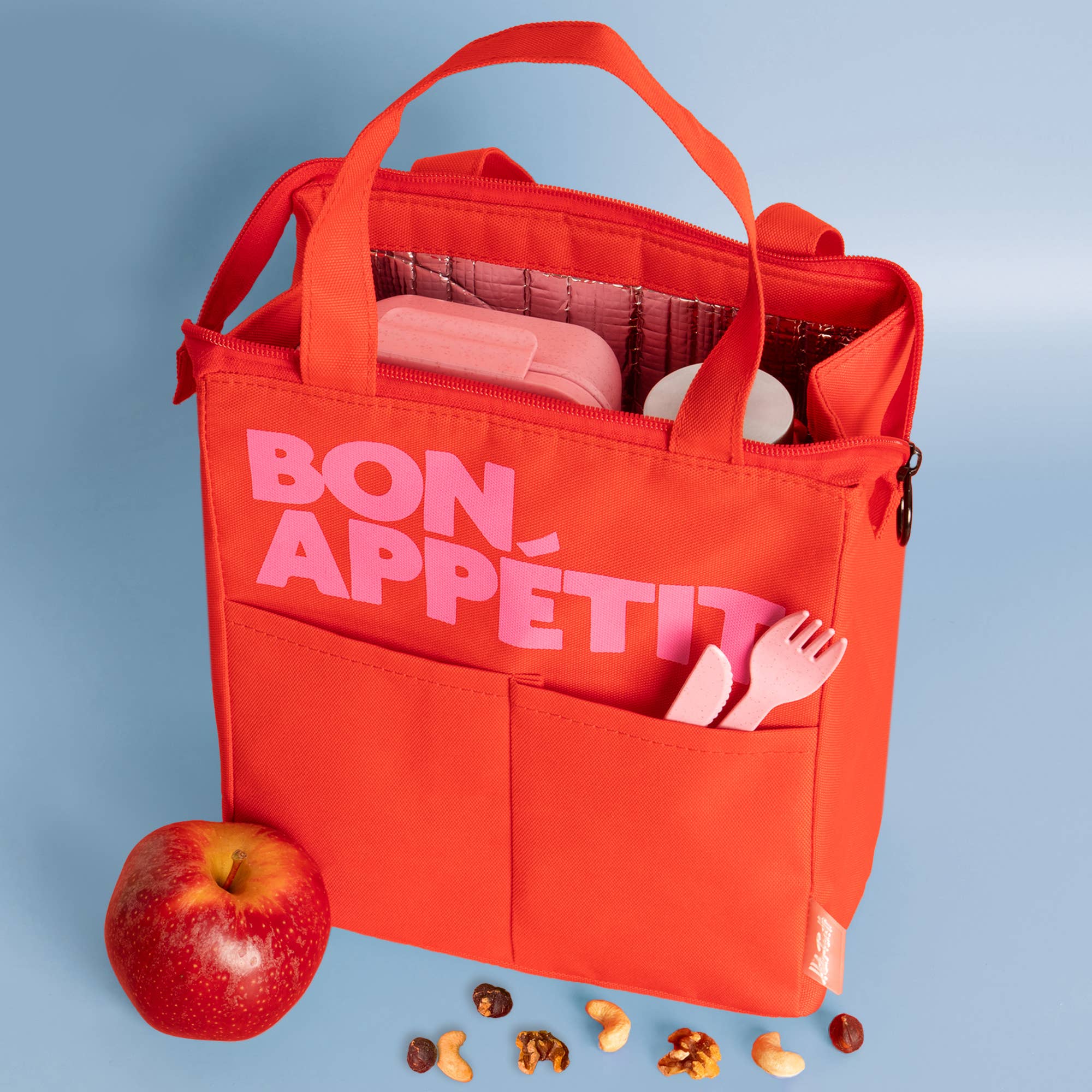 Helio Ferretti Bon Appetit Lunch Bag - Red Lunch Bag at Bibelot Leek