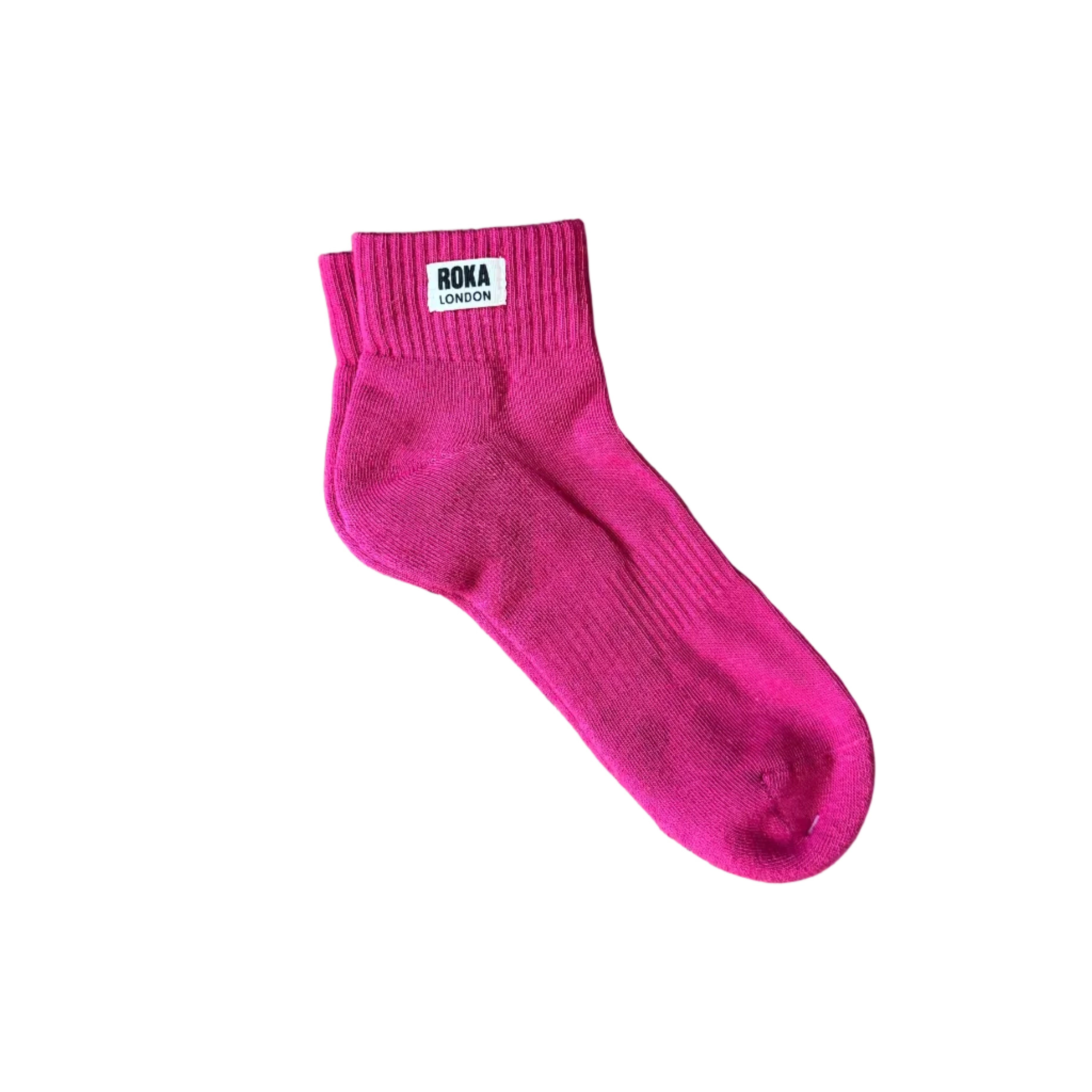 Roka London Women's Wembley Crop Socks in Granita Red at Bibelot Leek
