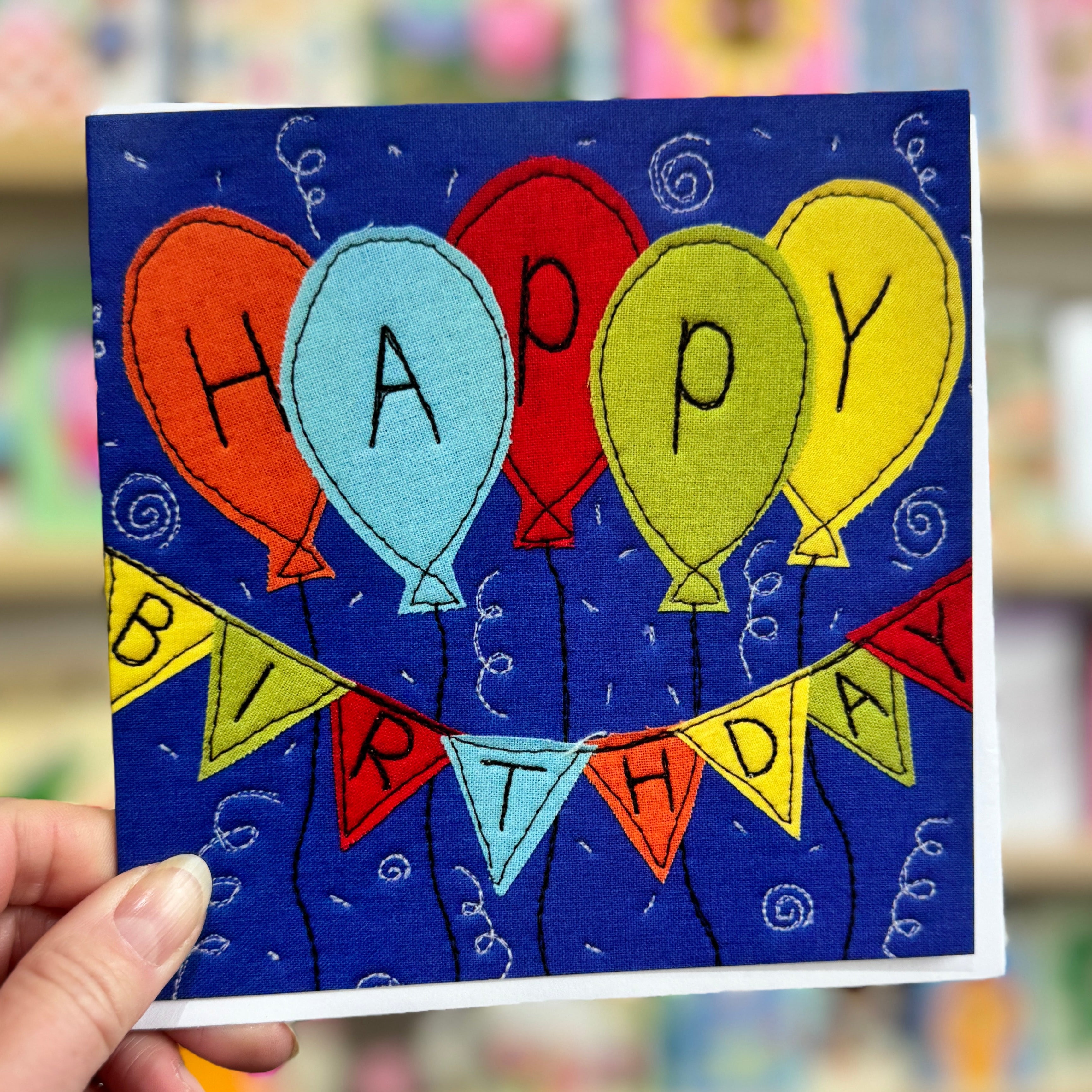 Jo Bo Designs Balloons and Bunting Happy Birthday Card at Bibelot Leek