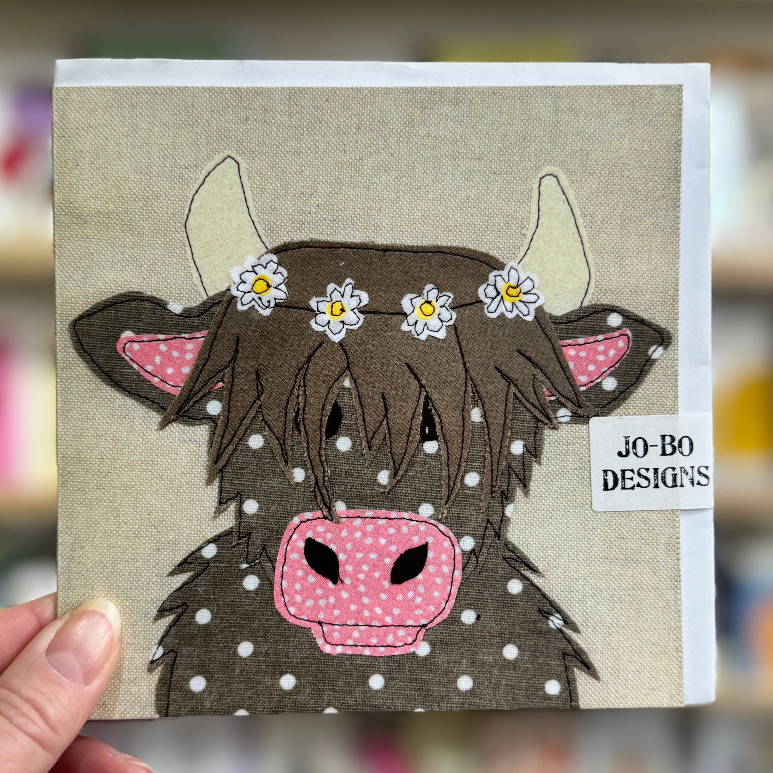 Jo Bo Designs Daisy Cow Card at Bibelot Leek