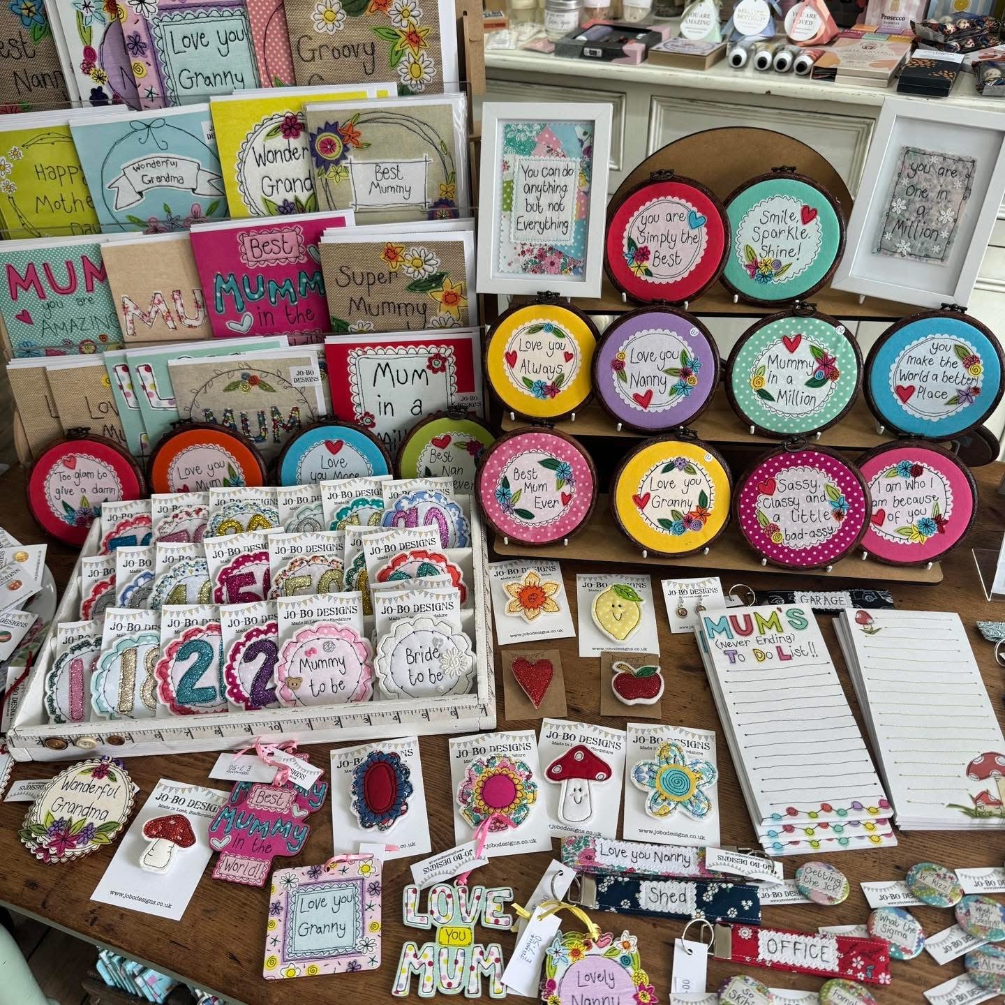 Jo Bo Designs dsplay at Bibelot Leek Staffordshire