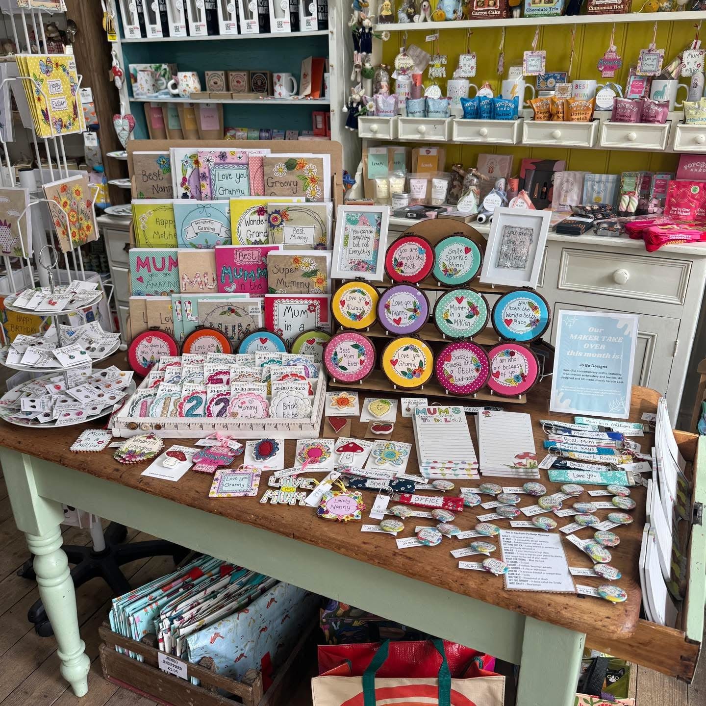 Jo Bo Designs dsplay at Bibelot Leek Staffordshire