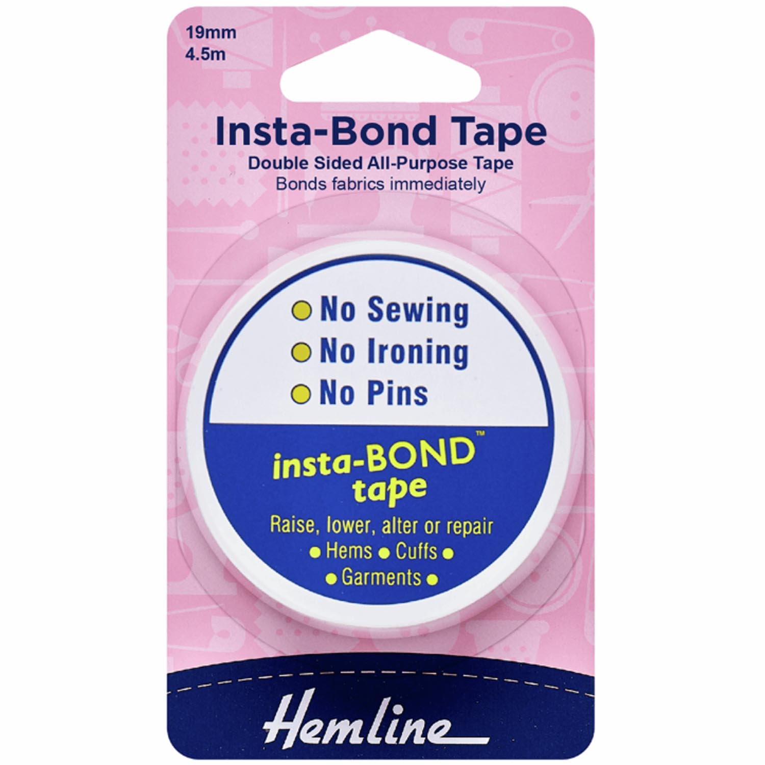 Hemline Insta-Bond Tape: 4.5m x 19mm at Bibelot Leek