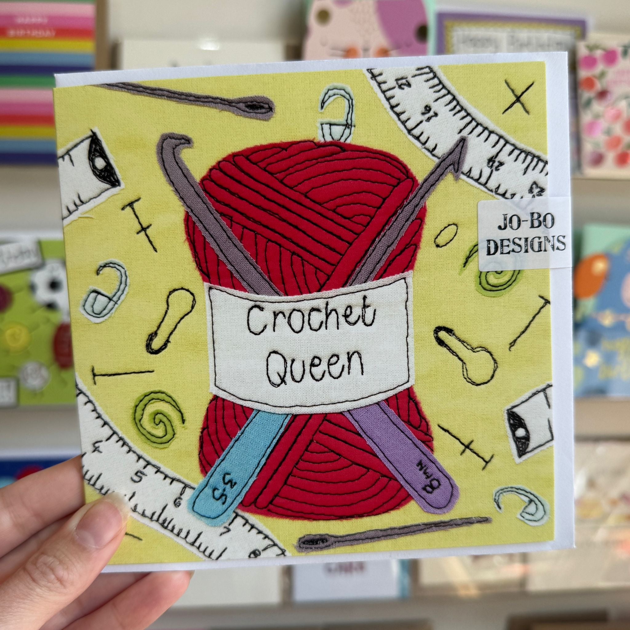 Jo Bo Designs Crochet Queen Greeting Card