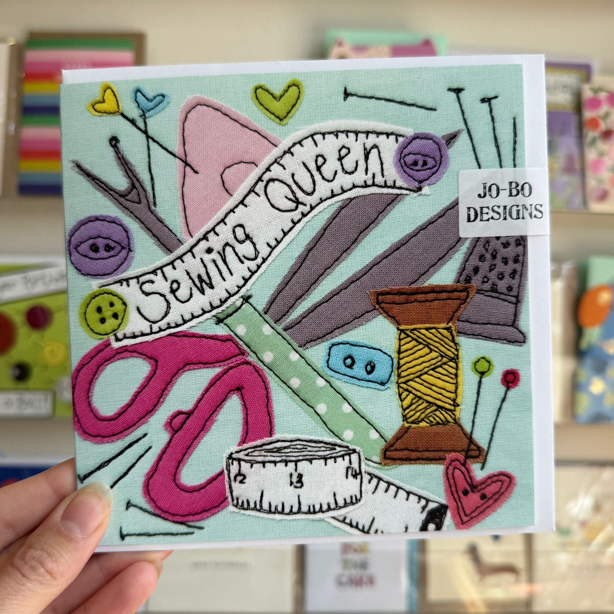 Jo Bo Designs Sewing Queen Greeting Card
