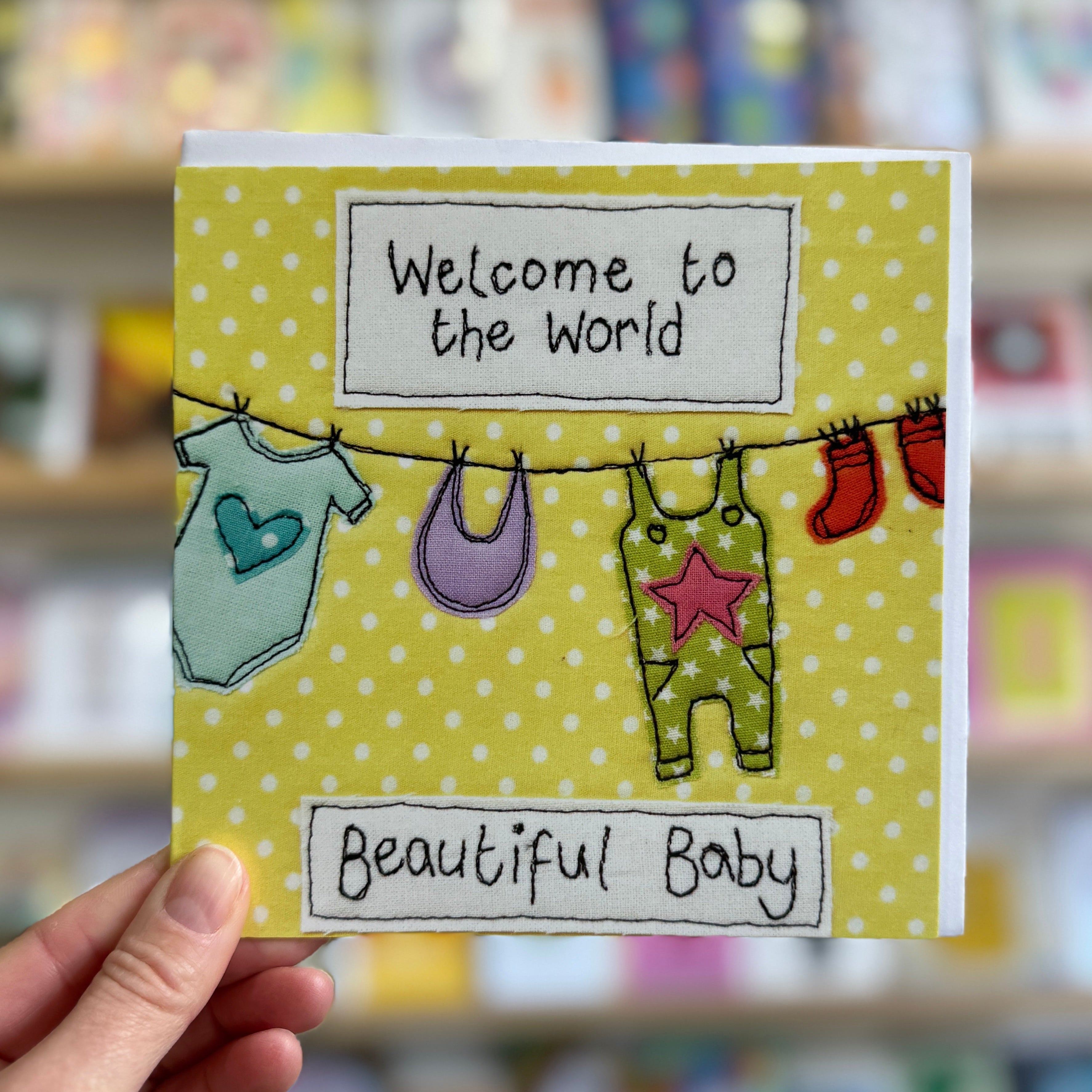 Jo Bo Designs Welcome To the World Card at Bibelot Leek