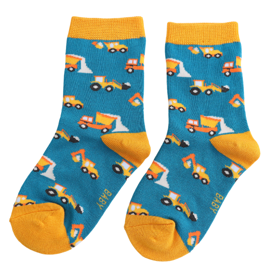 Miss Sparrow Baby Trucks Teal (4-6yrs) at Bibelot Leek