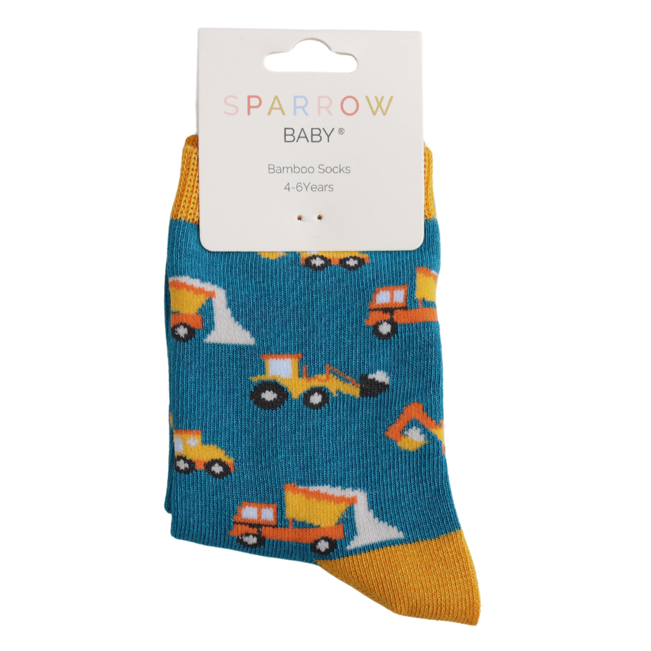 Miss Sparrow Baby Trucks Teal (4-6yrs) at Bibelot Leek